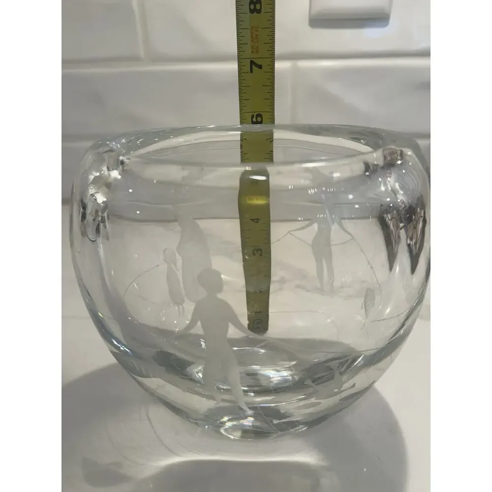 Vtg Signed Ernest Gordon 2033 ‘53 Art Glass 6